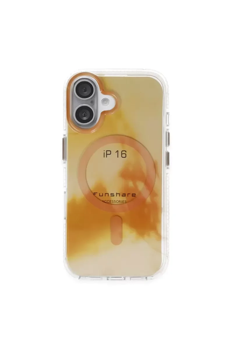 iPhone 16 ile Uyumlu Phantom Magsafe Kapak - Gold
