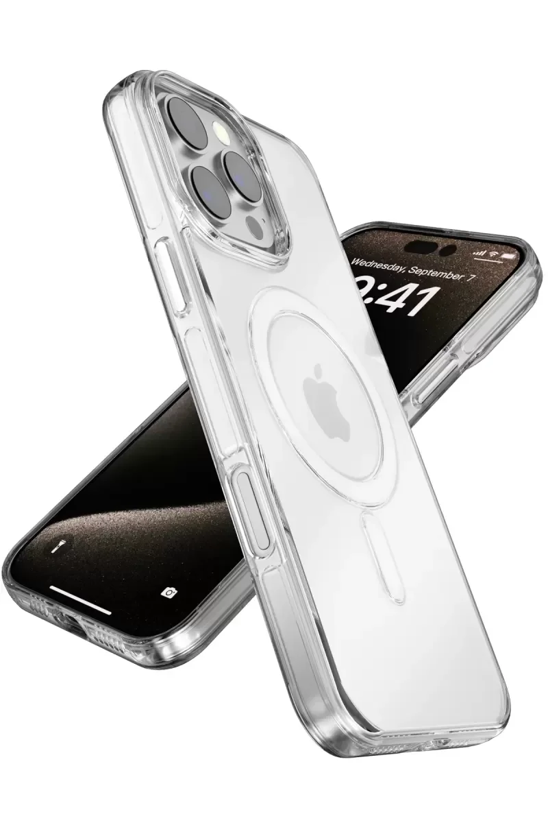 iPhone 16 ile Uyumlu Gleam PC Şeffaf MagSafe Kılıf - Parlak Koruma