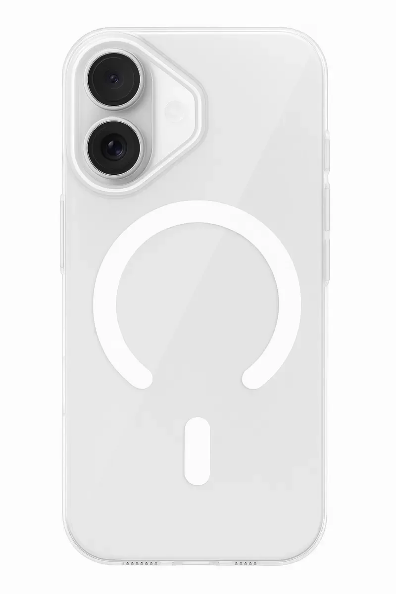 iPhone 16 ile Uyumlu PC Blank Magsafe Kapak - Şeffaf Koruma