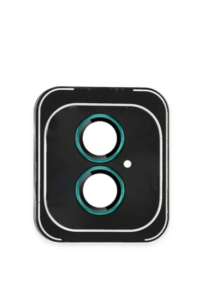 iPhone 16 ile Uyumlu PVD Metal Kamera Lens Koruyucu - Yeşil