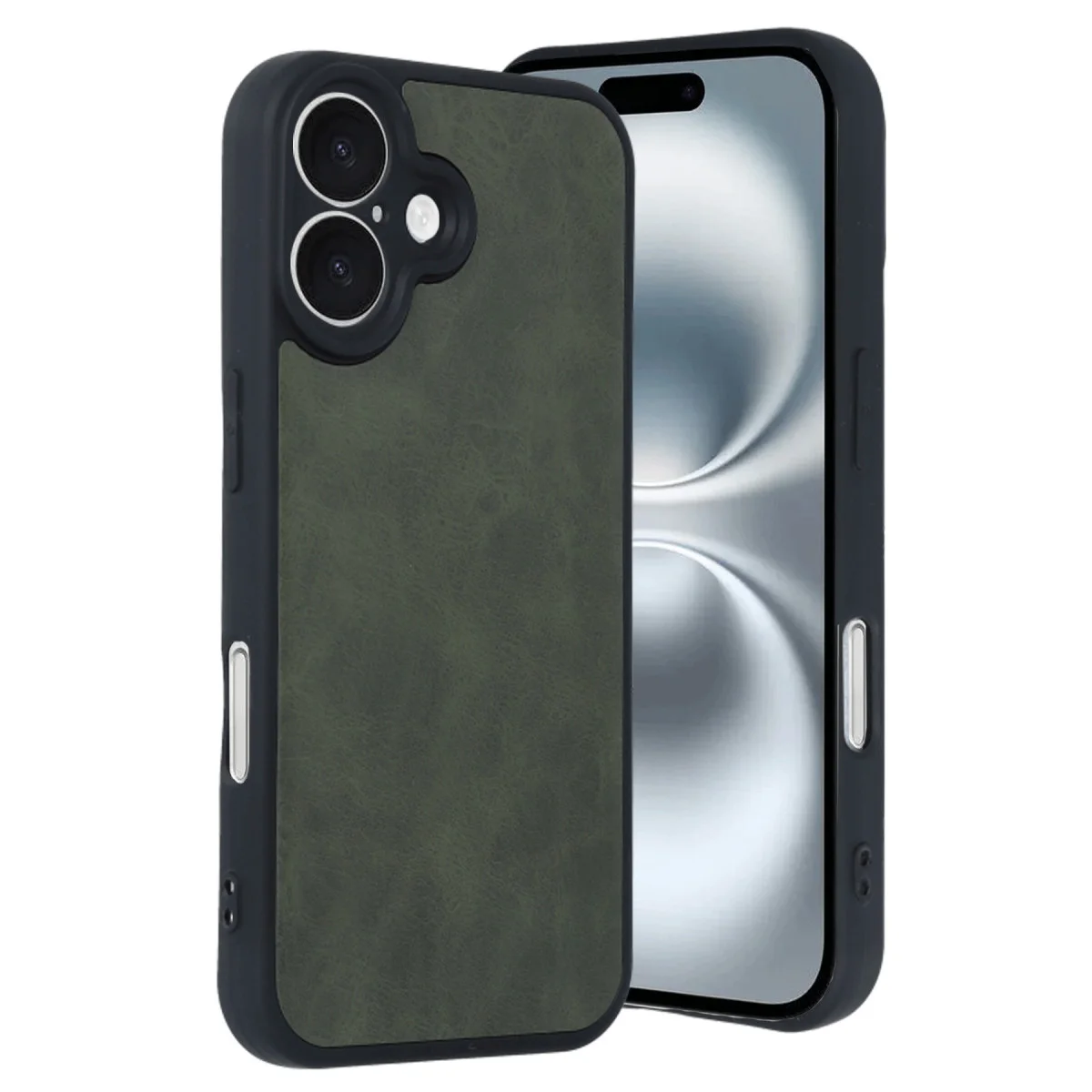 iPhone 16 Kılıf Aras Deri Kapak - Koyu Yeşil, Premium Deri ve 360° Koruma
