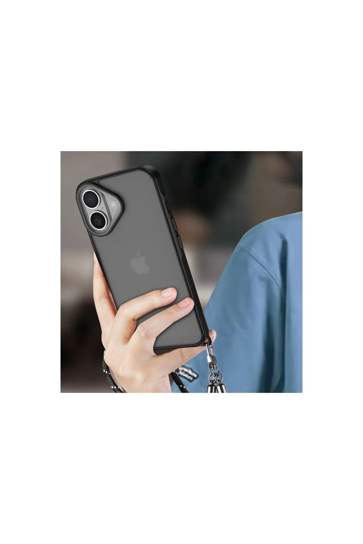 İphone 16 Kılıf Elegant Kapak - Lacivert