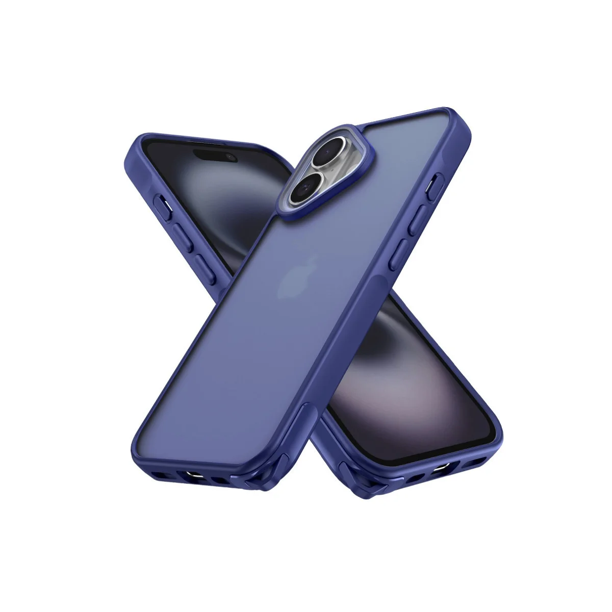 iPhone 16 Kılıf - Elegant Lacivert Slim Fit Korumalı Kapak | TPU/PC