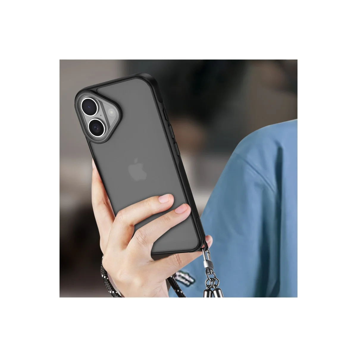 iPhone 16 Kılıf - Elegant Lacivert Slim Fit Korumalı Kapak | TPU/PC