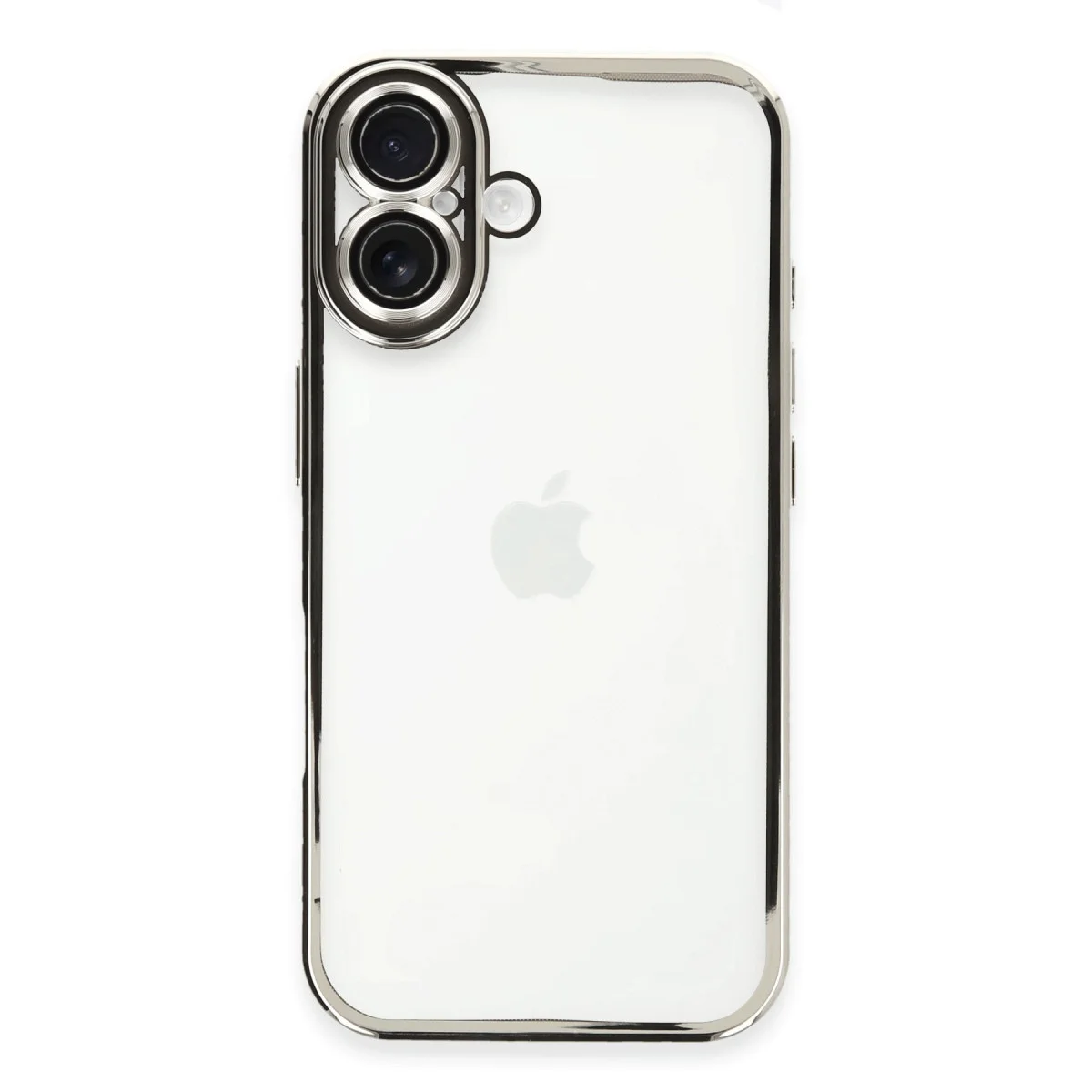 iPhone 16 Kılıf Razer Lensli Silikon - Gümüş