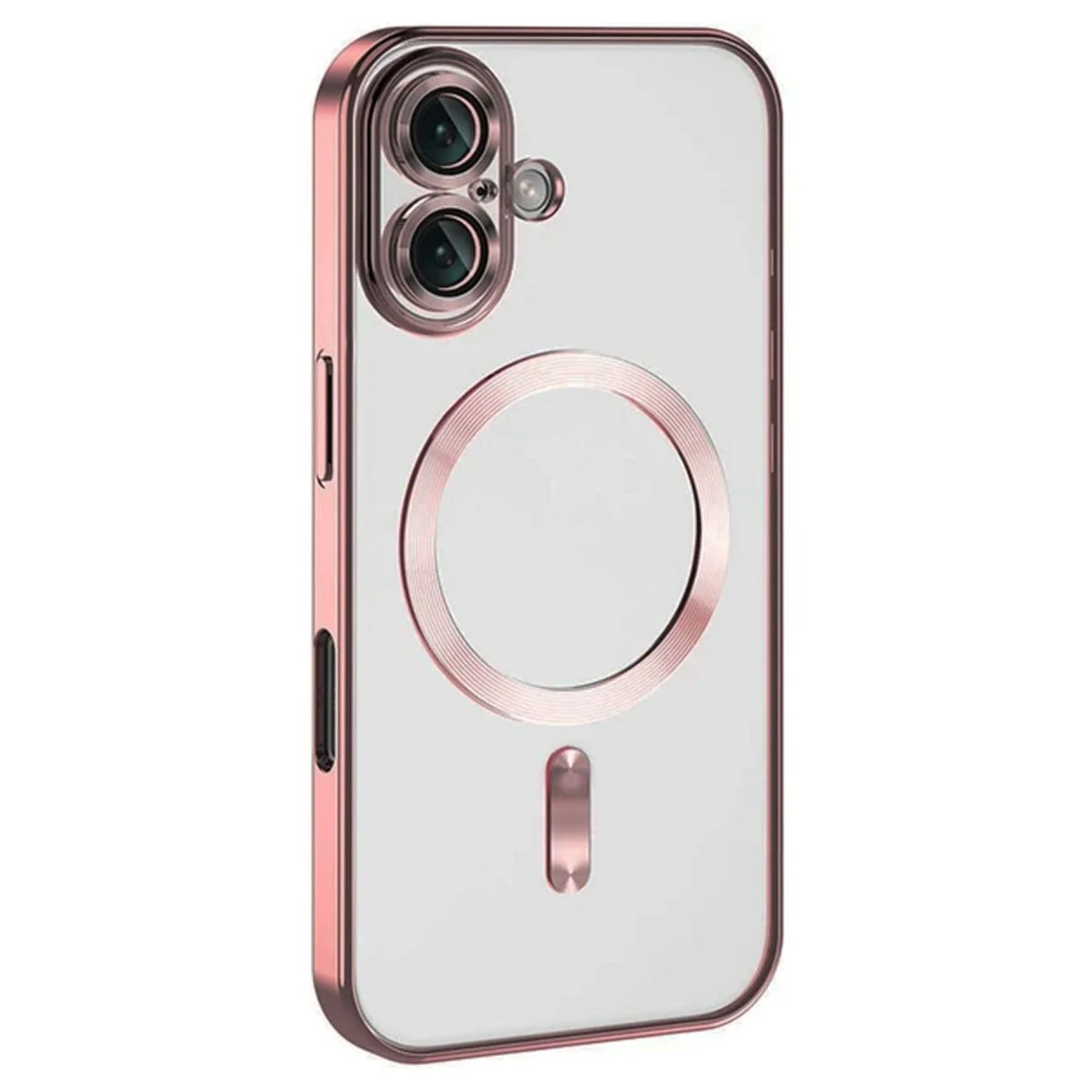 iPhone 16 Kross Magneticsafe Pembe Kılıf - Şeffaf, MagSafe Uyumlu ve Çizilmeye Dayanıklı