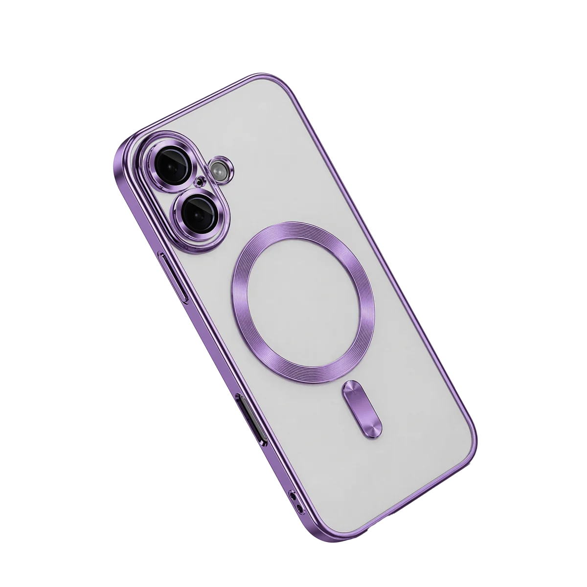 iPhone 16 Kross Magneticsafe Kapak Mor - Silikon, Şeffaf ve MagSafe Uyumlu
