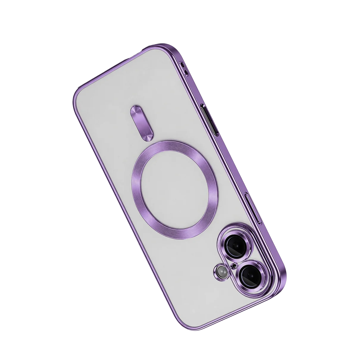 iPhone 16 Kross Magneticsafe Kapak Mor - Silikon, Şeffaf ve MagSafe Uyumlu