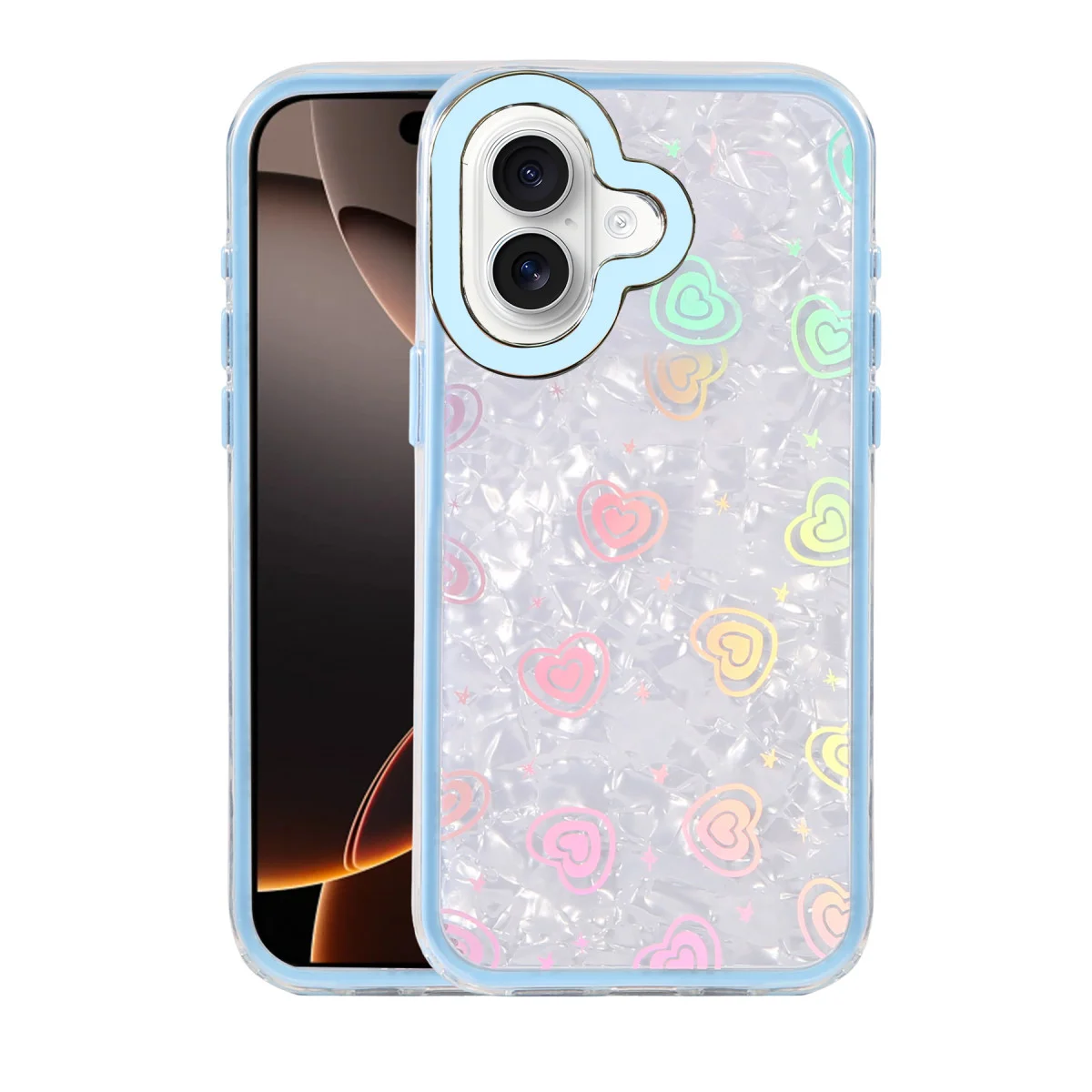 iPhone 16 Lumi Desenli Kapak - Mavi ve Şık Koruma