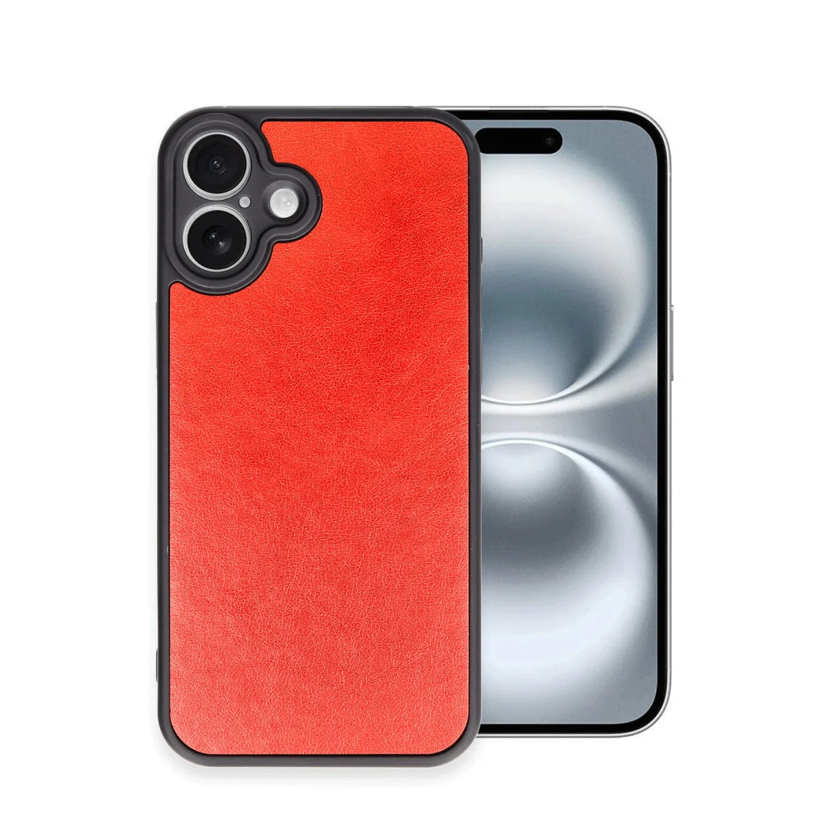 iPhone 16 Plus Aras Deri Kılıf - Kırmızı Premium Kılık