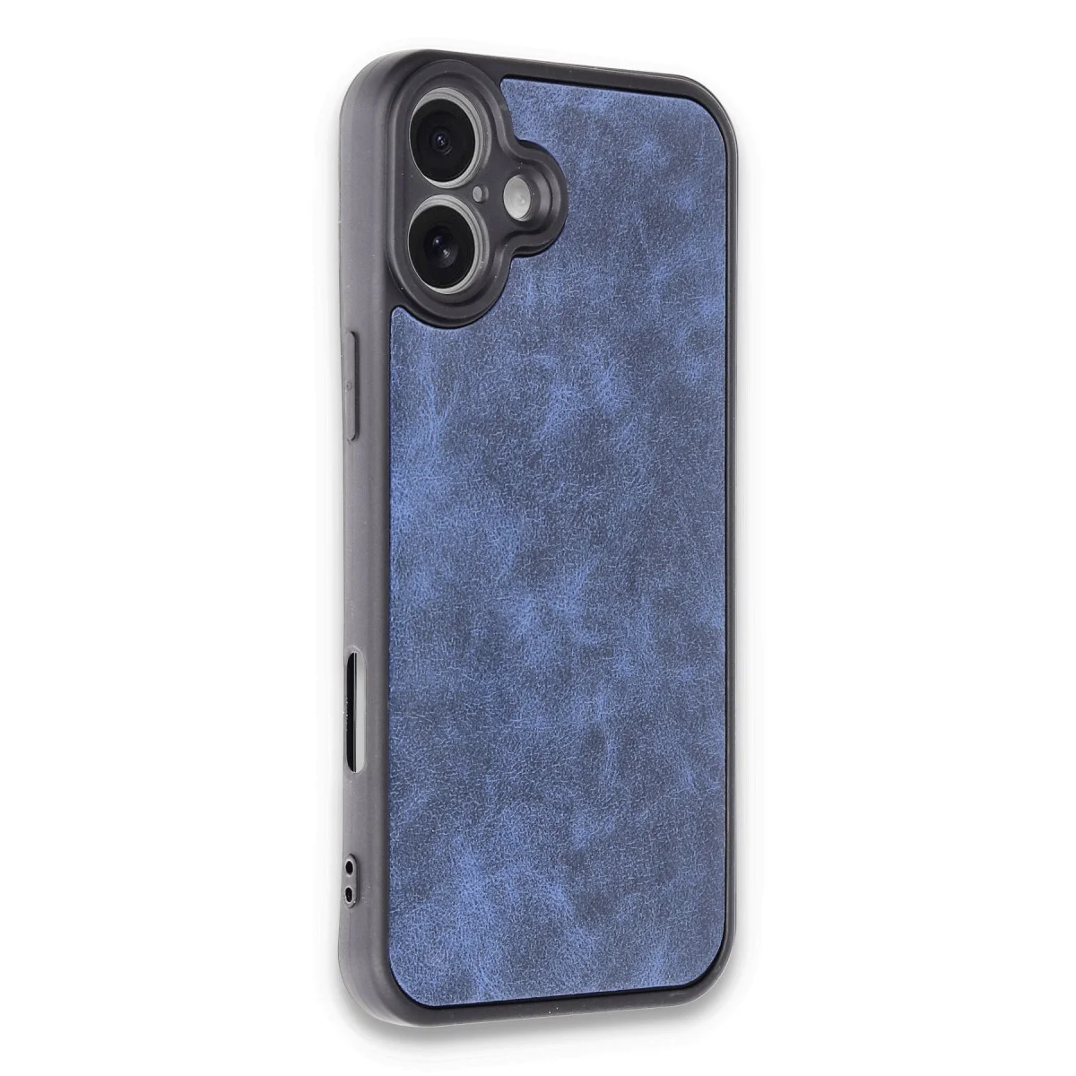 iPhone 16 Plus Aras Deri Kapak - Lacivert Premium Deri Kılıf