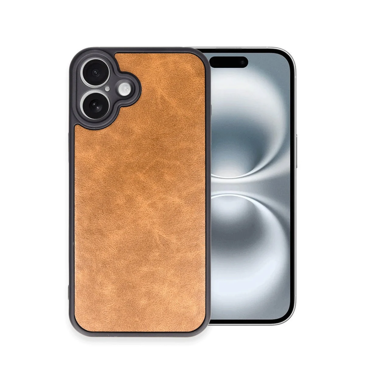 iPhone 16 Plus Aras Deri Kapak - Taba - Premium Koruma ve Şıklık