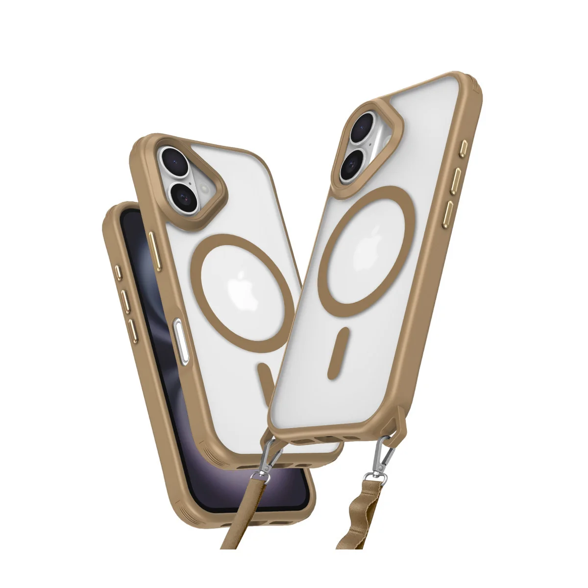iPhone 16 Plus Enka MagSafe Silikon Kılıf - Desert (Airbag Koruma)