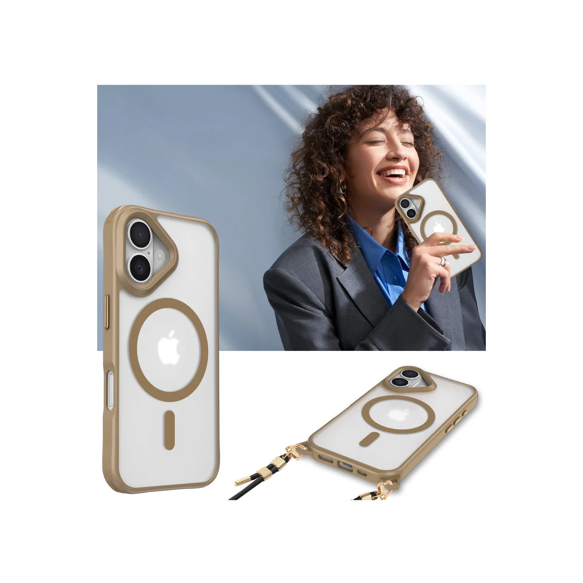 iPhone 16 Plus Enka Silikon Kılıf - MagSafe Uyumlu, Airbag Korumalı ve Navy Blue