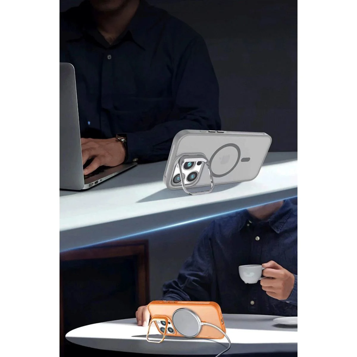 iPhone 16 Plus ile Uyumlu Flet Lens MagSafe Kılıf - Turuncu, Lens Korumalı Darbe Önleyici Kapak Fiyatı, Yorumları ve Özellikleri