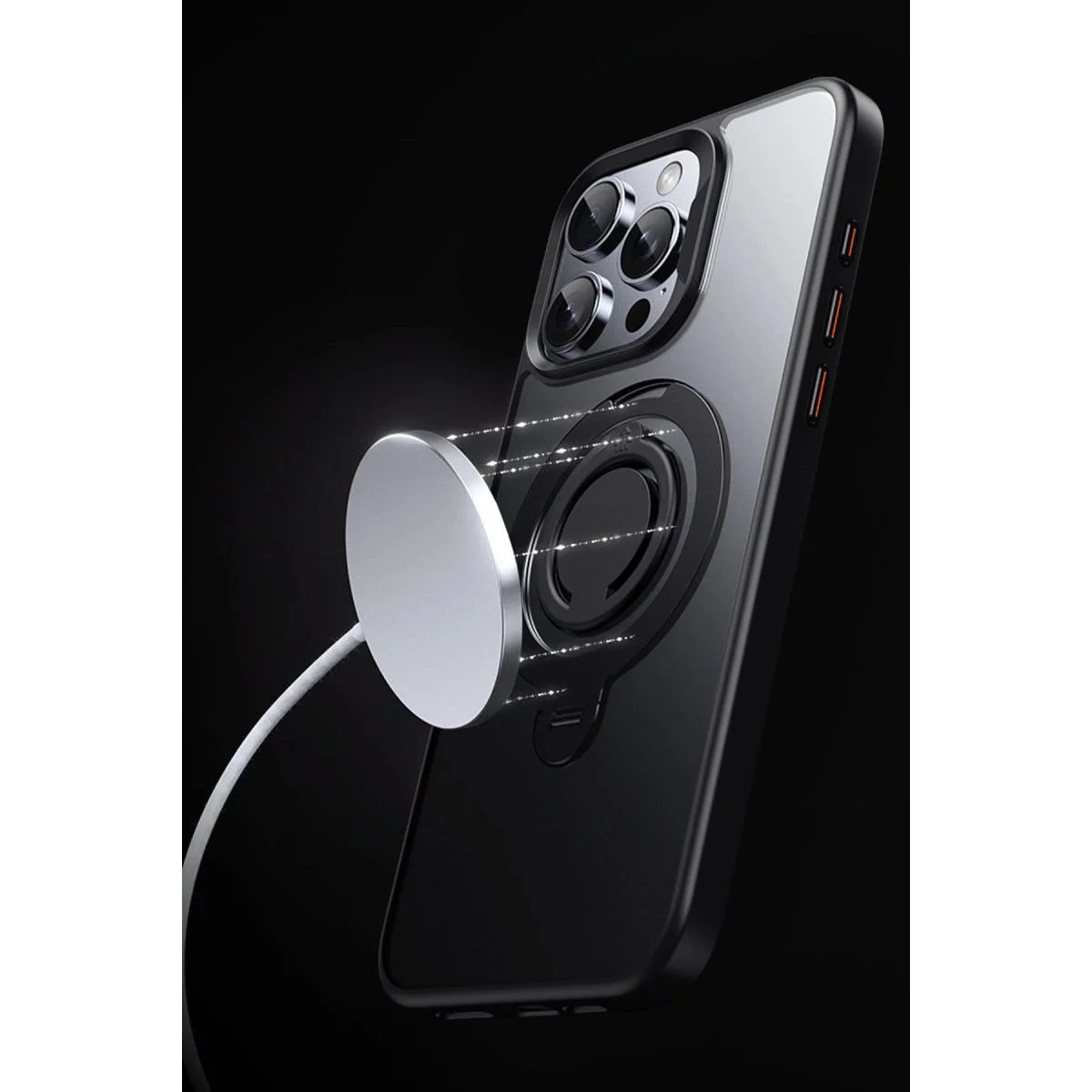 iPhone 16 Plus ile Uyumlu 360° Dönen Magsafe Kılıf - Siyah, Döner Standlı Fiyatı, Yorumları ve Özellikleri