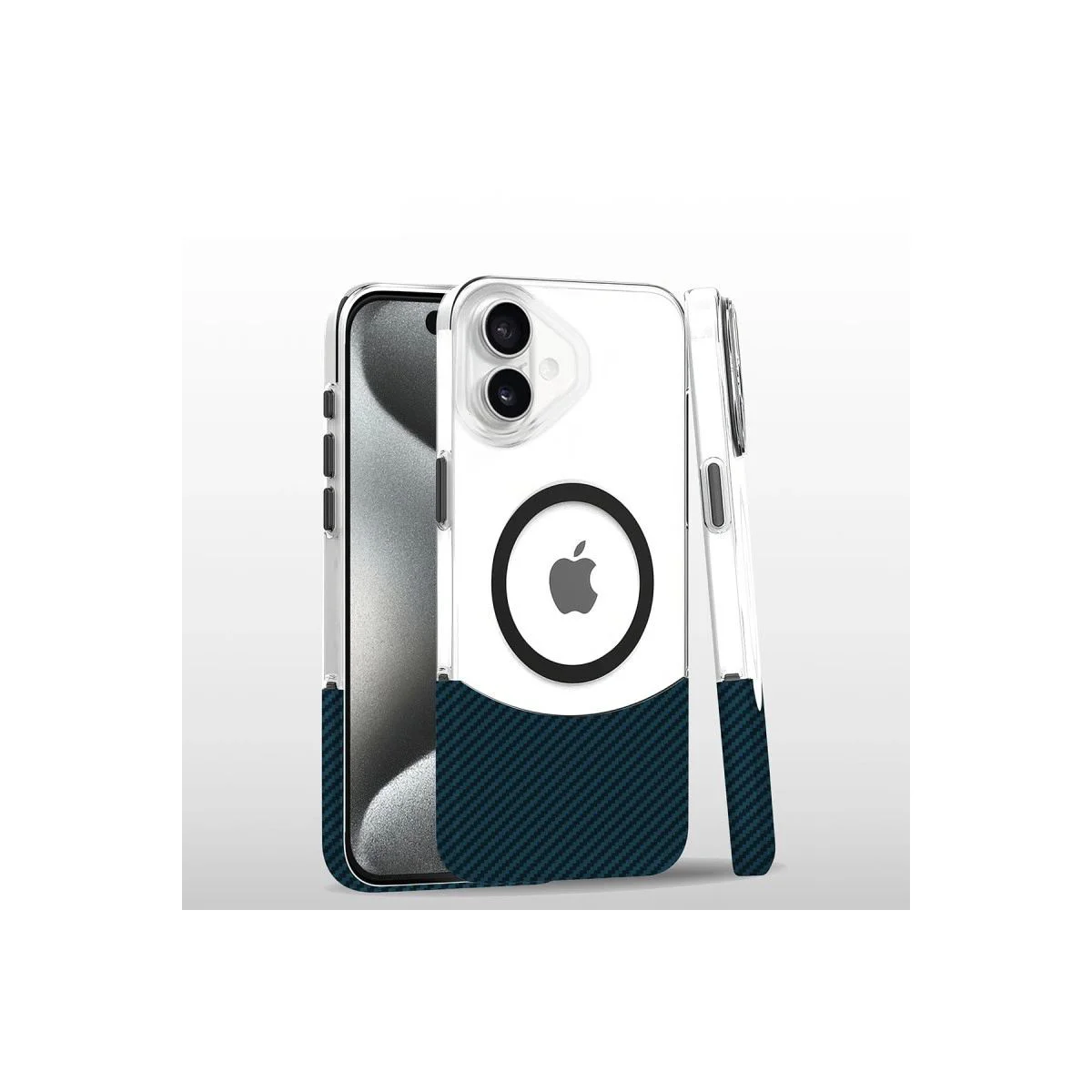 iPhone 16 Plus ile Uyumlu Carbon Puzzle MagSafe Kapak - Yeşil | Karbon Fiber Kılıf iPhone 16 Plus ile Uyumlu Carbon Puzzle MagSafe Kapak - Yeşil | Karbon Fiber Kılıf