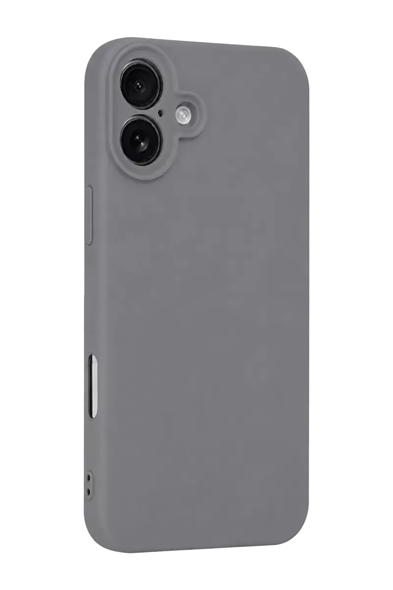 iPhone 16 Plus ile Uyumlu First Silikon Kılıf - Gri, Ultra İnce ve Şık Koruma