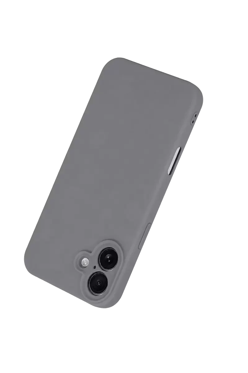 iPhone 16 Plus ile Uyumlu First Silikon Kılıf - Gri, Ultra İnce ve Şık Koruma