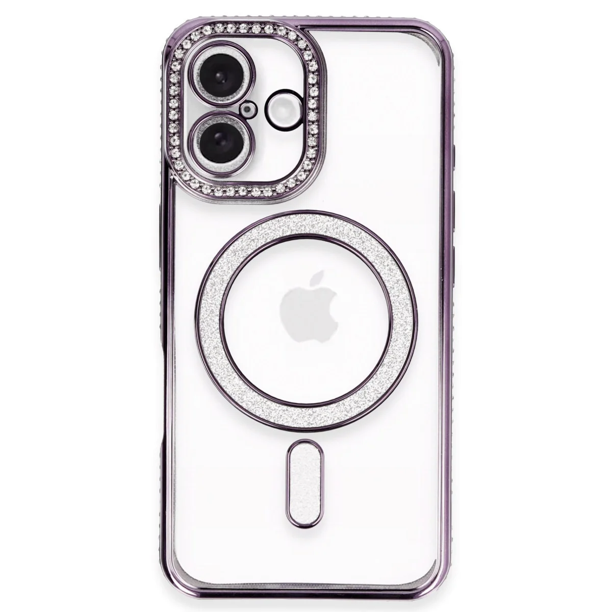 iPhone 16 Plus Joke Simli Magneticsafe Derin Mor Silikon Kılıf