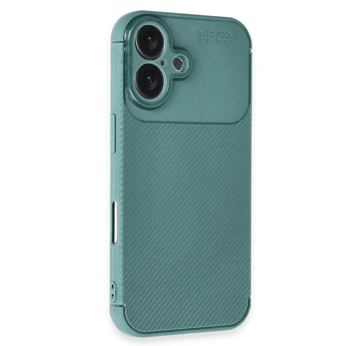 iPhone 16 Plus Karbon Kılıf Auto Focus - Koyu Yeşil, Maksimum Koruma ve Estetik