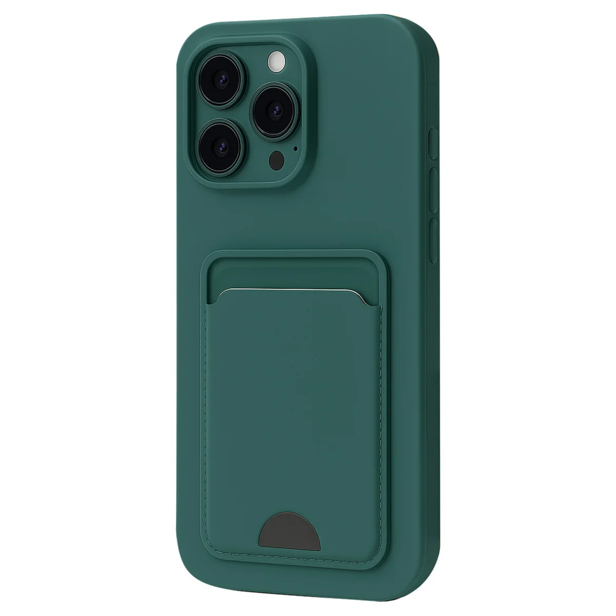 iPhone 16 Plus Kelvin Kartvizitli Silikon Kılıf - Koyu Yeşil, Premium Koruma ve Fonksiyonel Tasarım