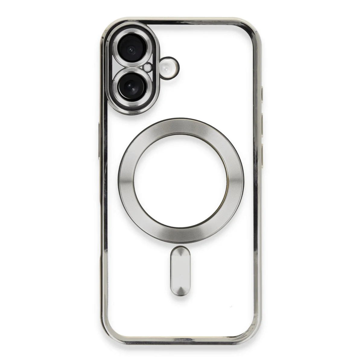 iPhone 16 Plus Kılıf - Kross Magneticsafe Şeffaf Kapak Gümüş - MagSafe Uyumlu