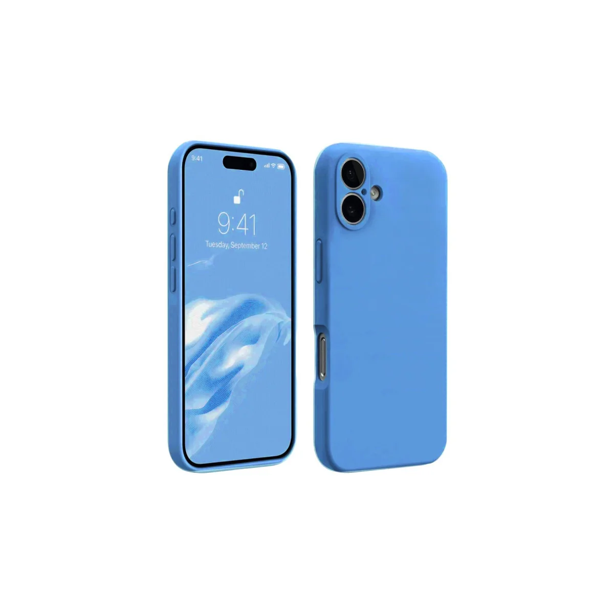 iPhone 16 Plus Mavi Silikon Kılıf First Serisi - Şık ve Güçlü Koruma