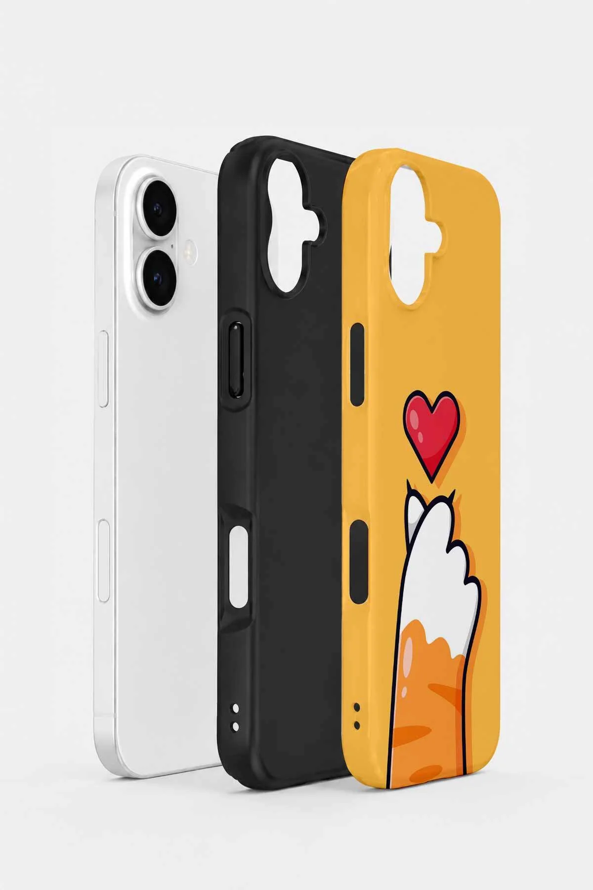 iPhone 16 Plus Vorian Çift Katmanlı Patili Kedili Kılıf - Görsel 2