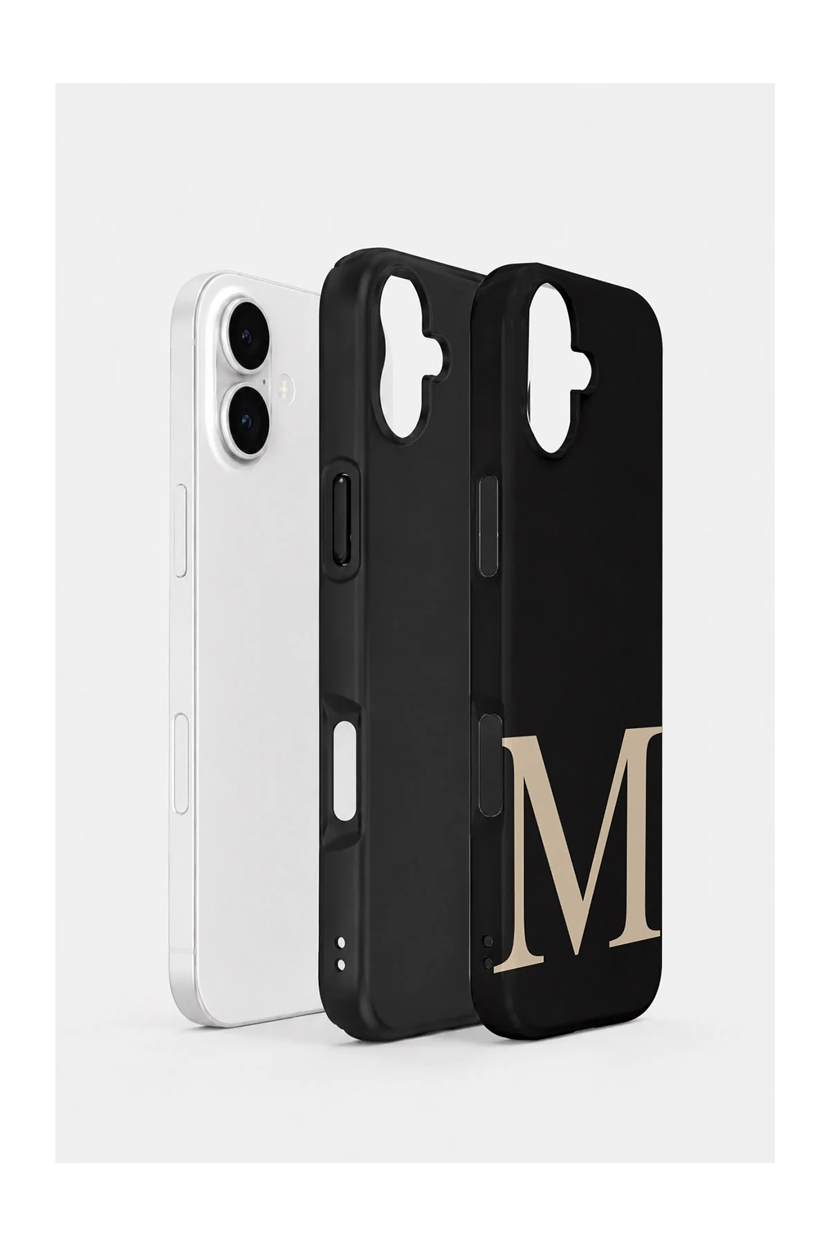 iPhone 16 Plus Vorian Çift Katmanlı Korumalı Kılıf Noir Beige M