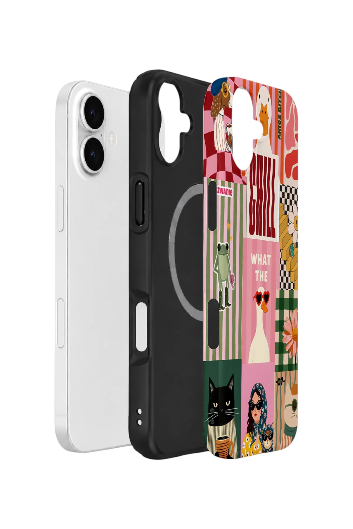 iPhone 16 Plus Vorian Çift Katmanlı MagSafe Kılıf Dolce Vita Collage