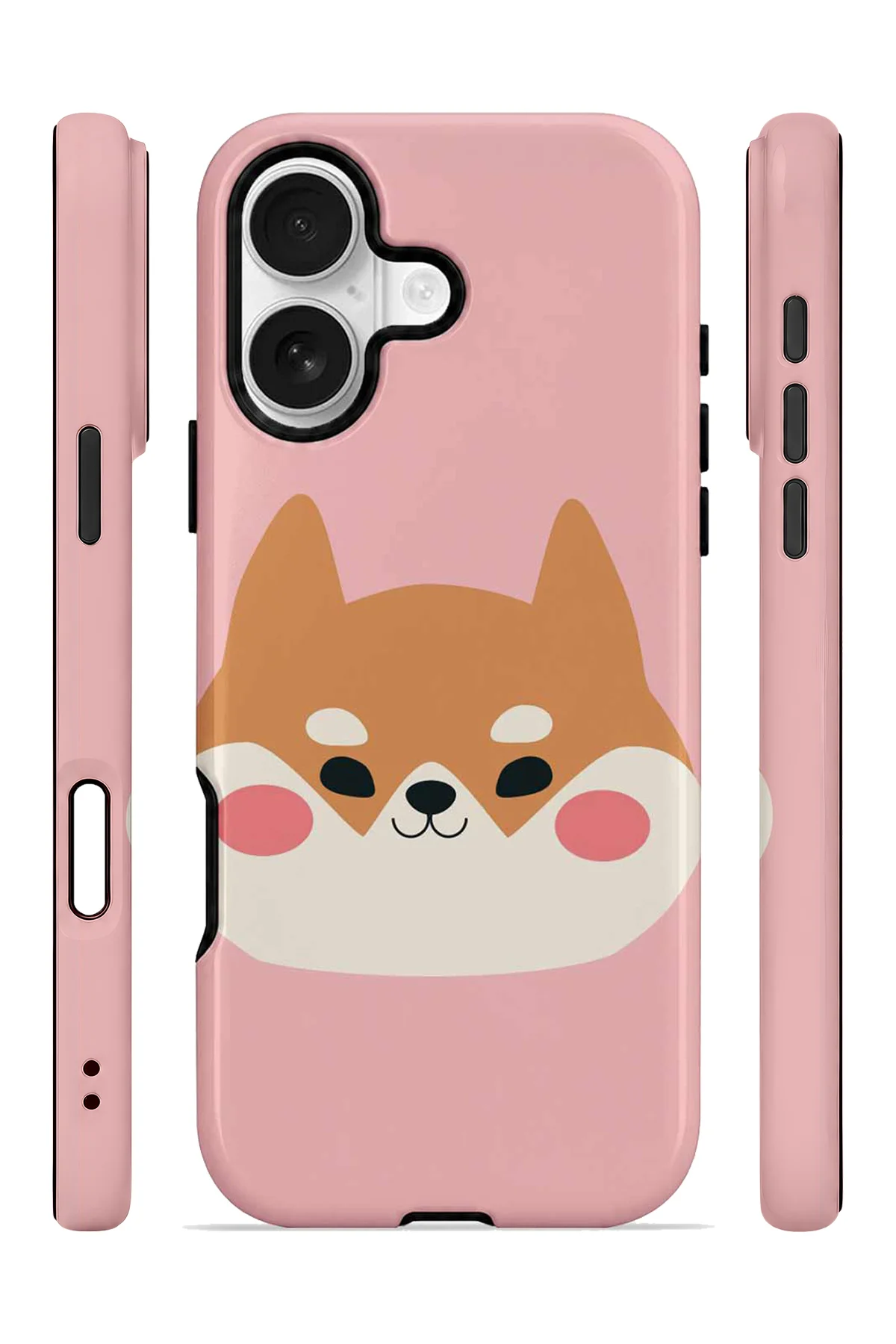 iPhone 16 Plus Vorian MagSafe Çift Katmanlı Shiba Köpekli Kılıf - Görsel 3