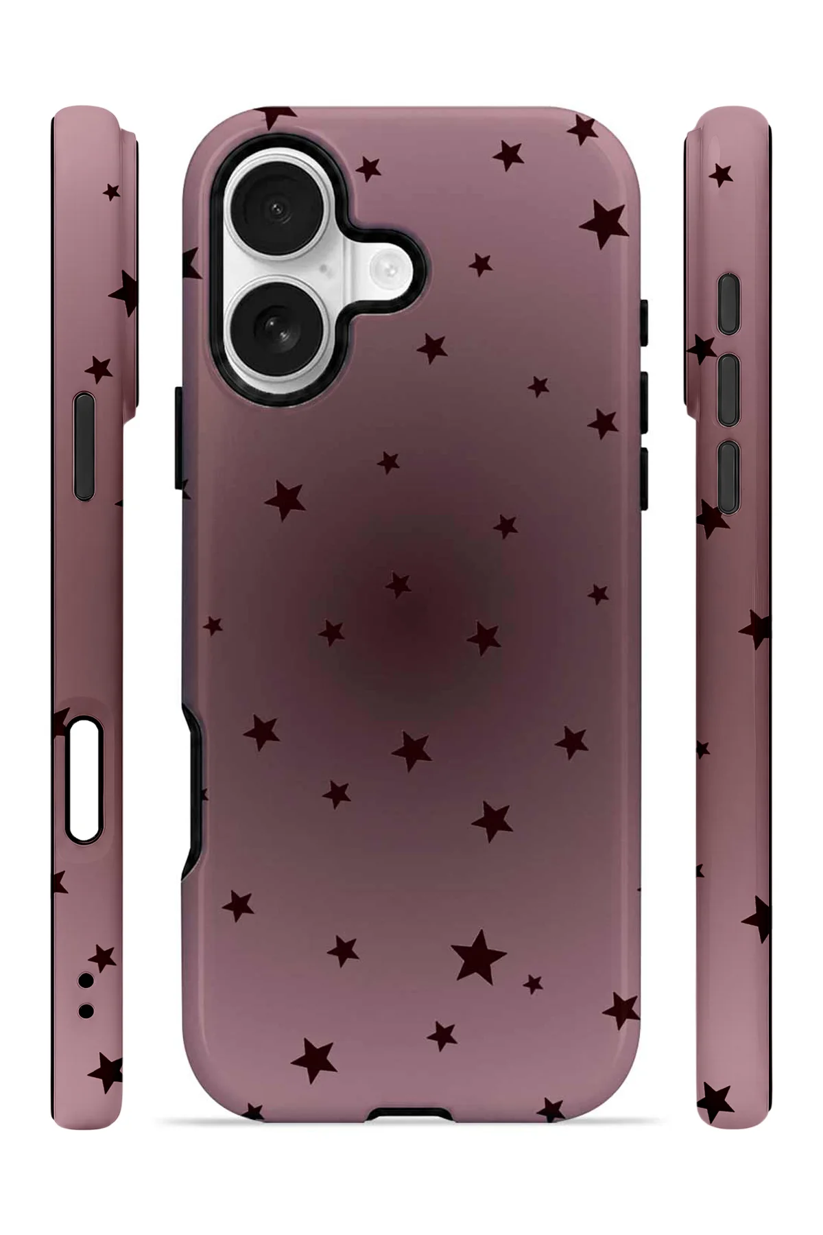 iPhone 16 Plus Vorian Çift Katmanlı Rose Star Dust Kılıf - Görsel 3