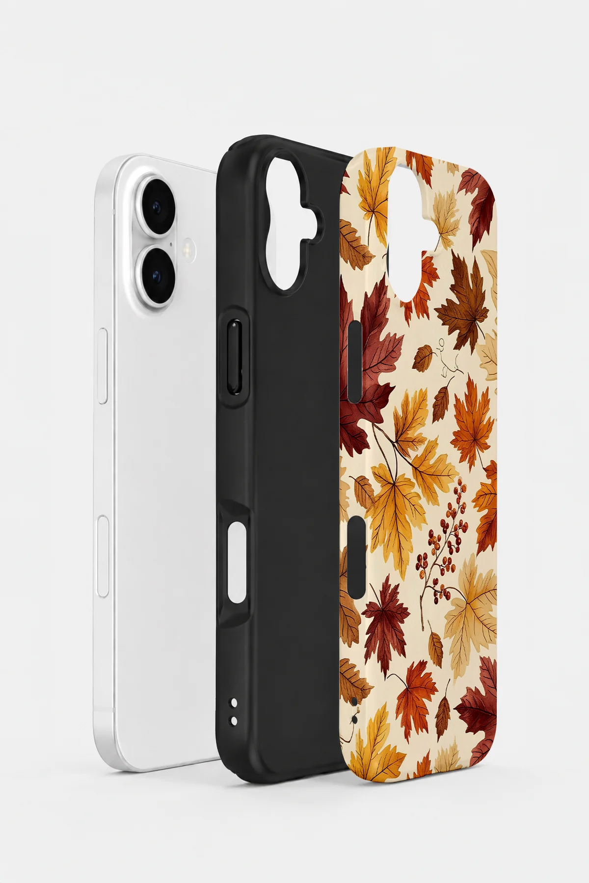 iPhone 16 Plus Vorian Çift Katmanlı Sonbahar Yaprakları Kılıf - Görsel 2