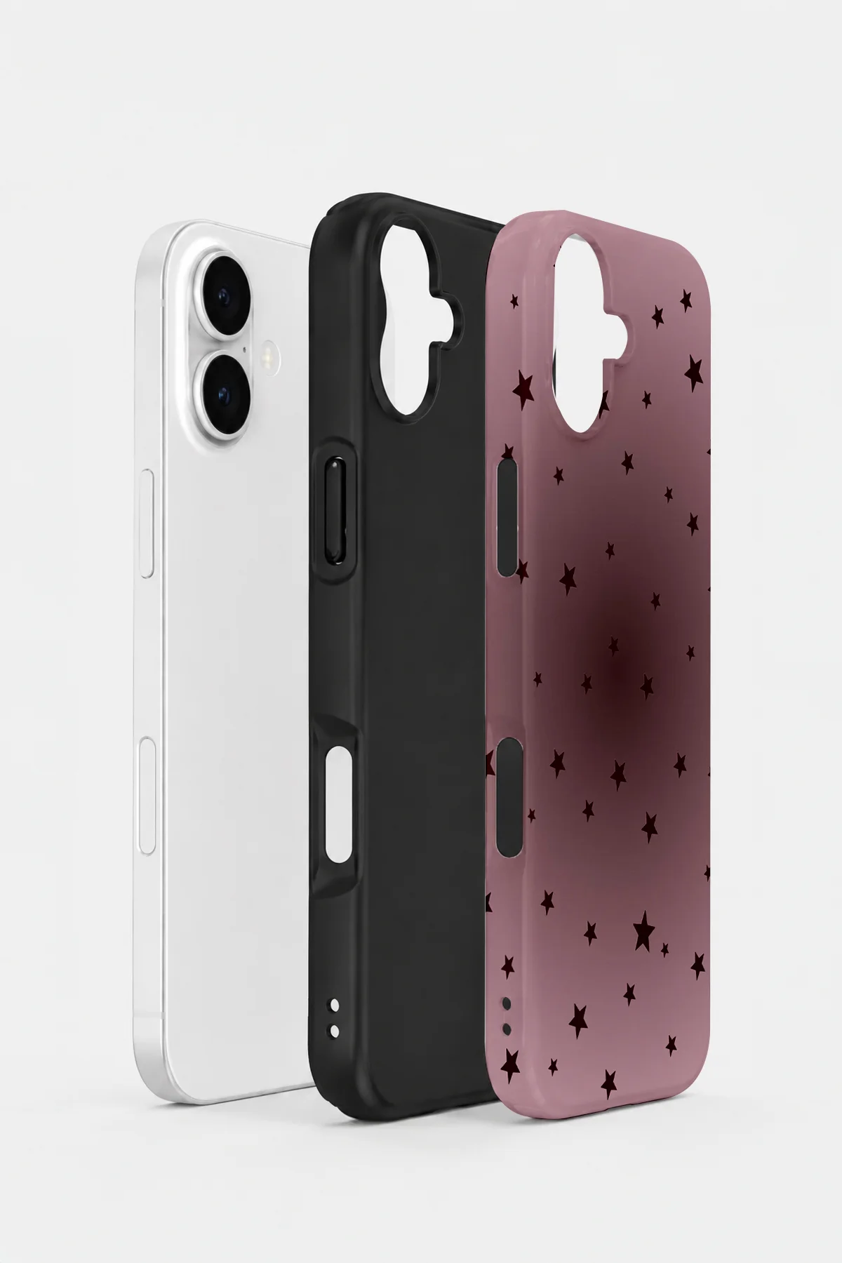 iPhone 16 Plus Vorian Çift Katmanlı Rose Star Dust Kılıf - Görsel 2