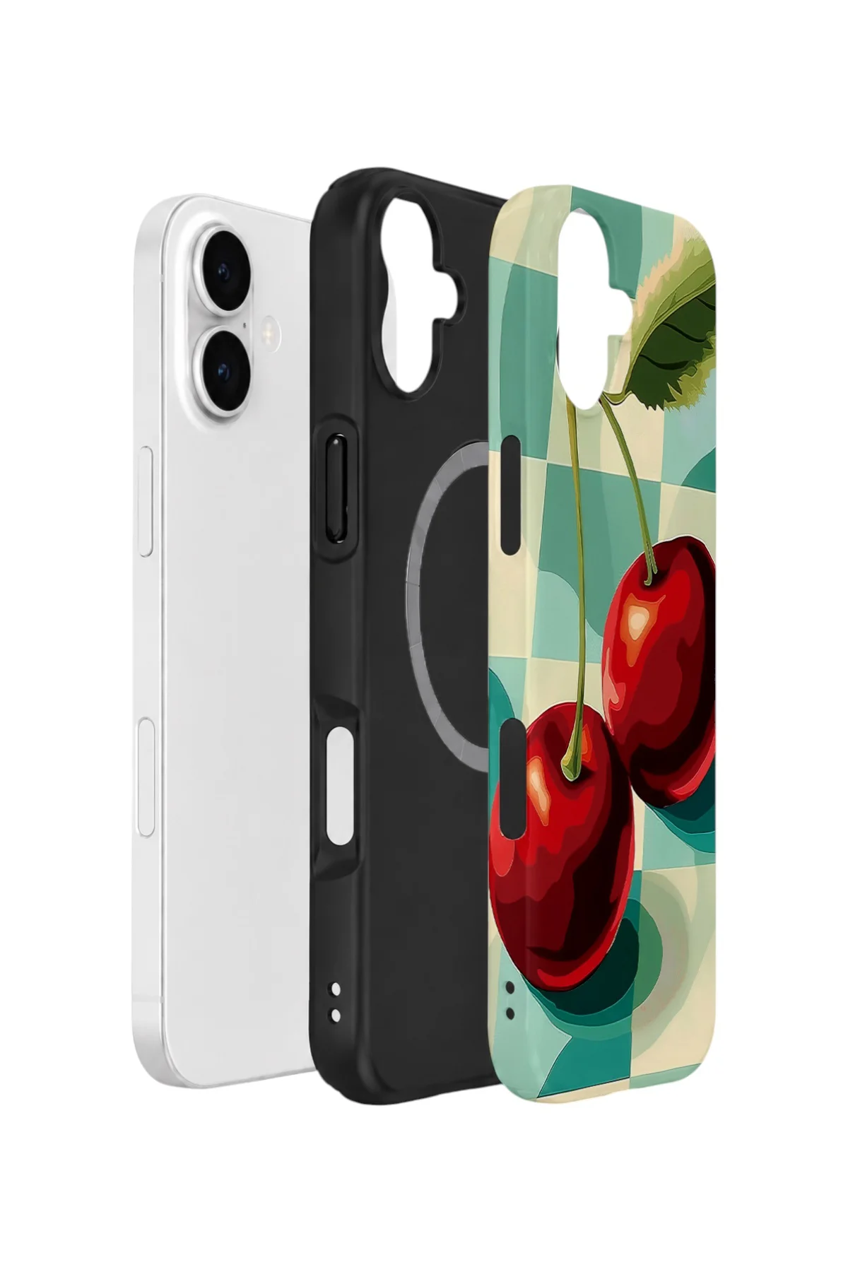 iPhone 16 Plus Vorian Yough Magsafe Kılıf Retro Cherry Pop