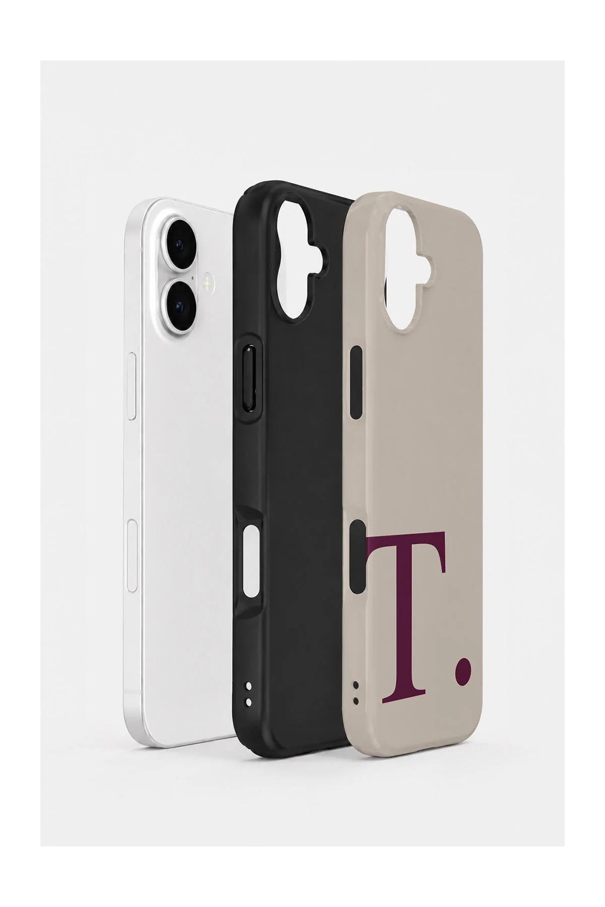 iPhone 16 Plus Vorian Çift Katmanlı Korumalı Kılıf Greige Wine T