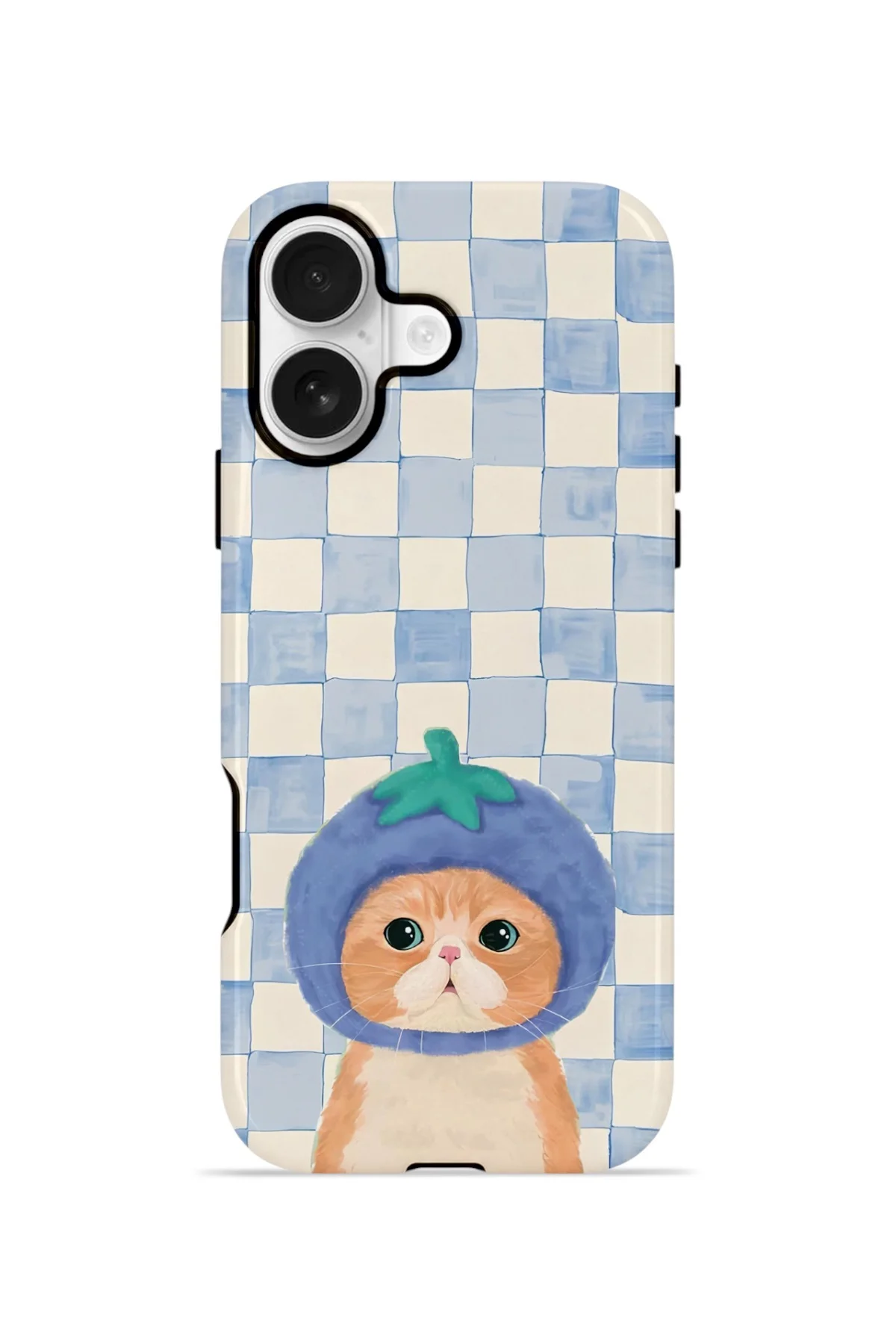iPhone 16 Plus Vorian Yough Kılıf Blueberry Cat Check