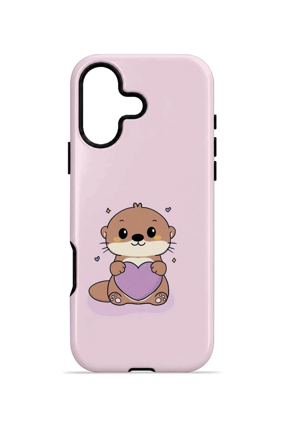 iPhone 16 Plus Vorian Çift Katmanlı Pembe Hamsterli Kılıf - Görsel 4