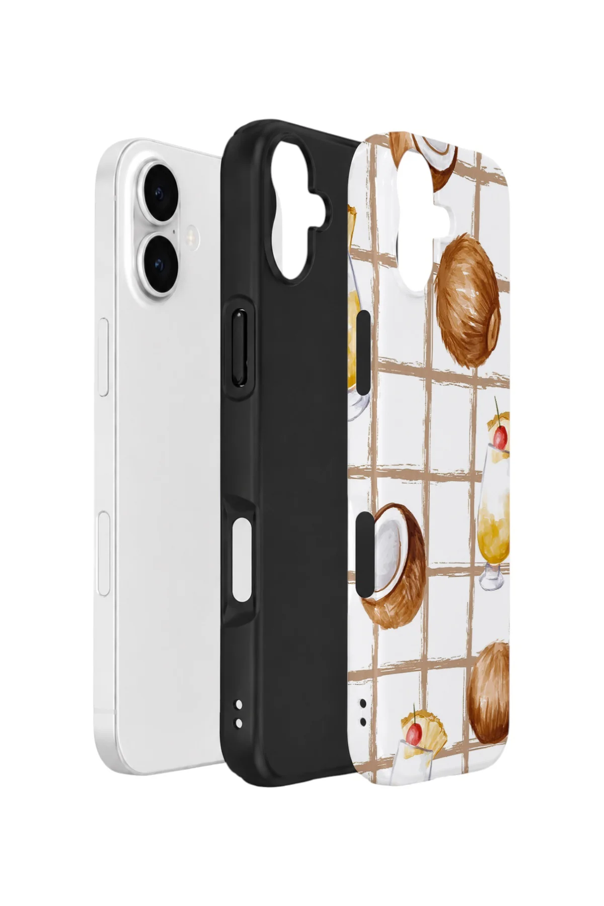 iPhone 16 Plus Vorian Çift Katmanlı Kılıf Coconut Cabana