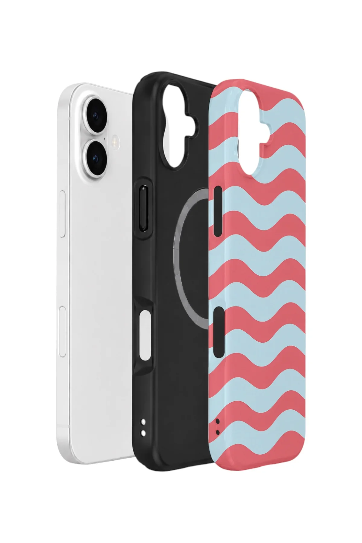 iPhone 16 Plus Vorian Çift Katmanlı MagSafe Kılıf Retro Wave Candy