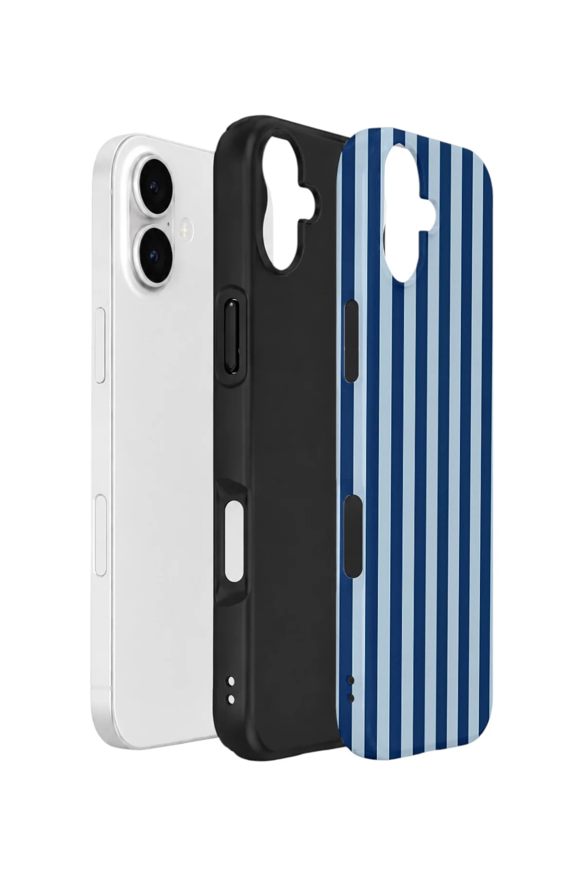 iPhone 16 Plus Vorian Çift Katmanlı Kılıf Deep Blue Riviera