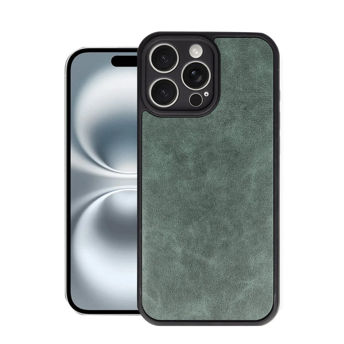 iPhone 16 Pro Aras Deri Kapak Kılıf – Premium Koyu Yeşil