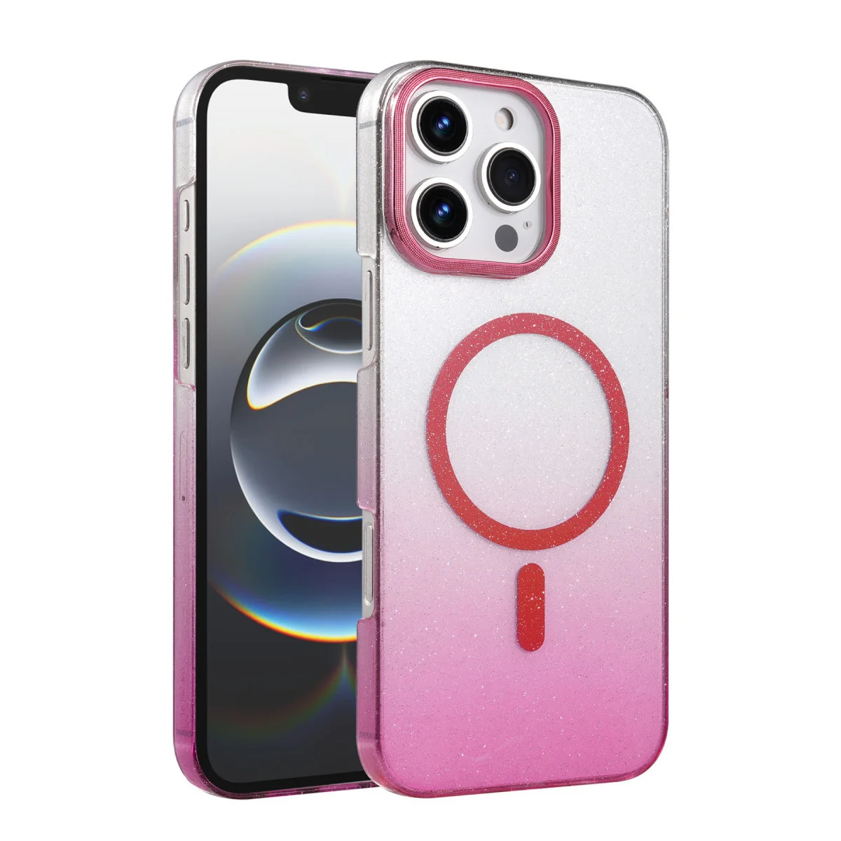 iPhone 16 Pro Glossy Magsafe Kapak - Pembe Şık ve Lüks