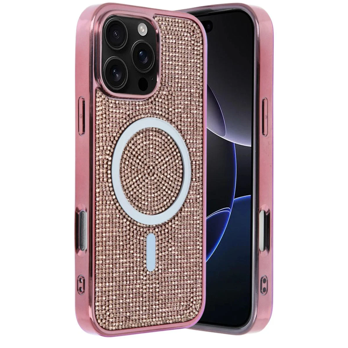 iPhone 16 Pro ile Uyumlu Helen MagSafe Şarj Kapak - Pembe iPhone 16 Pro ile Uyumlu Helen MagSafe Şarj Kapak - Pembe