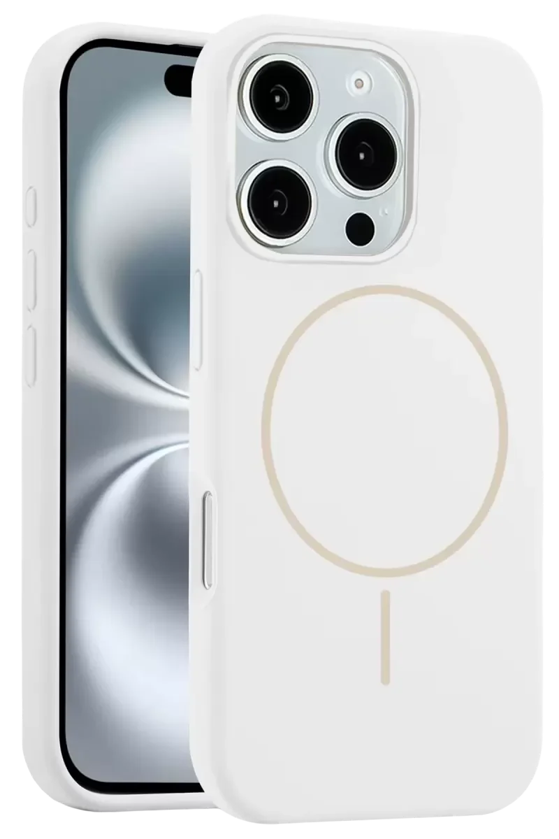 iPhone 16 Pro ile Uyumlu Jully MagSafe Kapak Kılıf - Beyaz