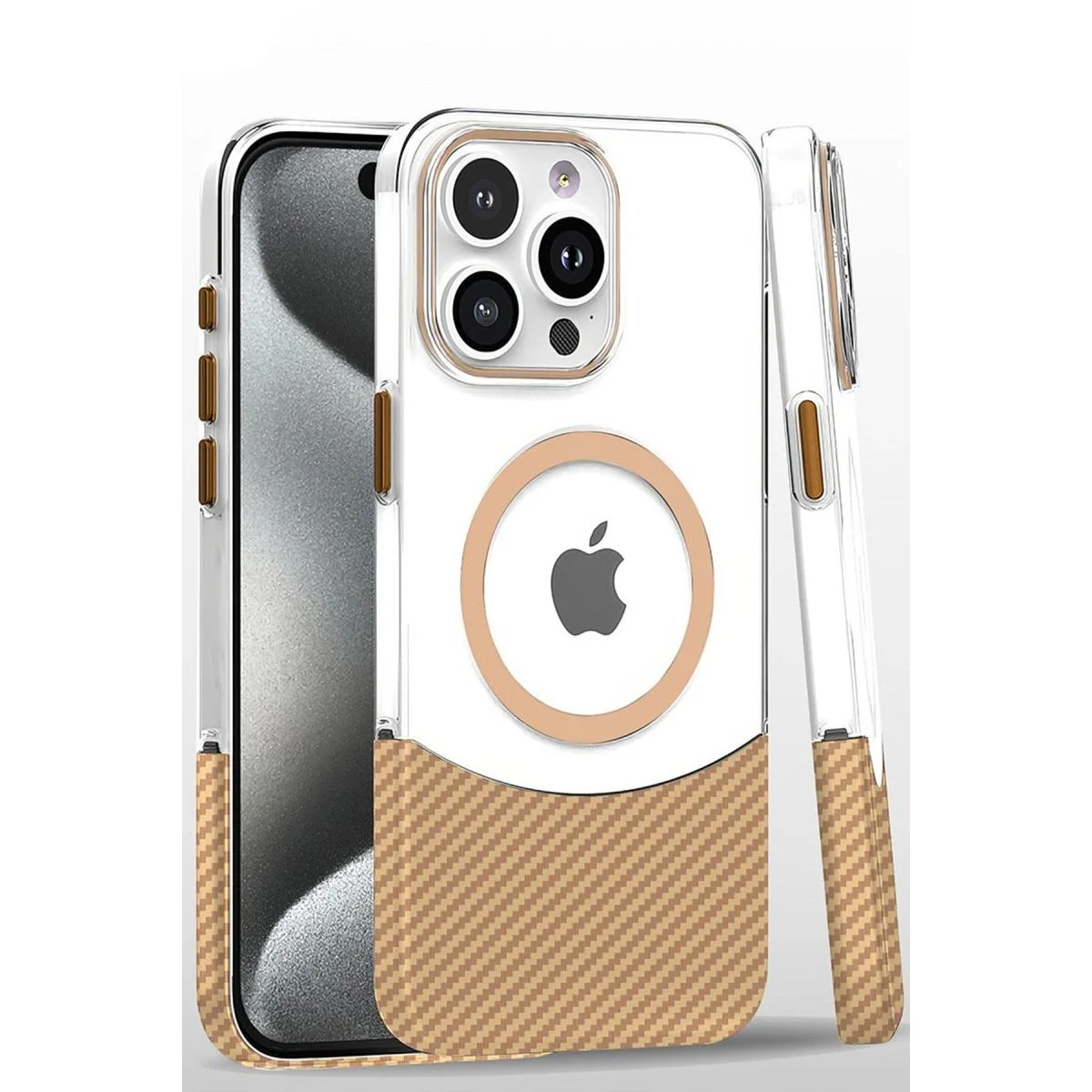 iPhone 16 Pro ile Uyumlu Carbon Puzzle Magsafe Kapak - Desert | Karbon Fiber Koruma iPhone 16 Pro ile Uyumlu Carbon Puzzle Magsafe Kapak - Desert | Karbon Fiber Koruma