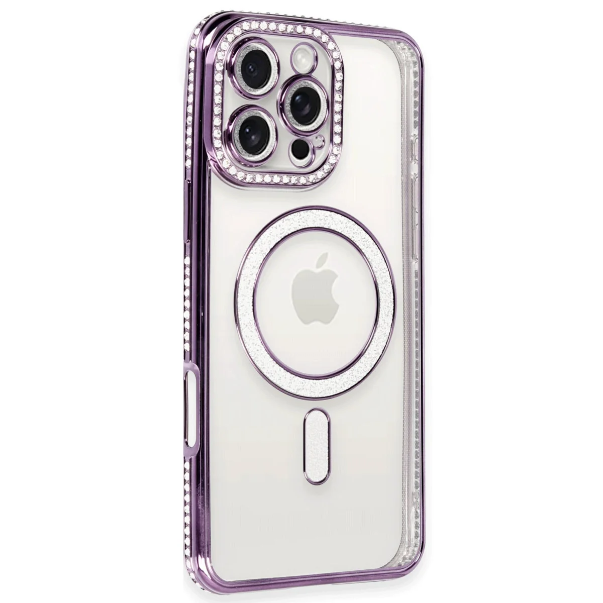 iPhone 16 Pro Joke Simli Magneticsafe Kılıf - Derin Mor Parıltılı Tasarım