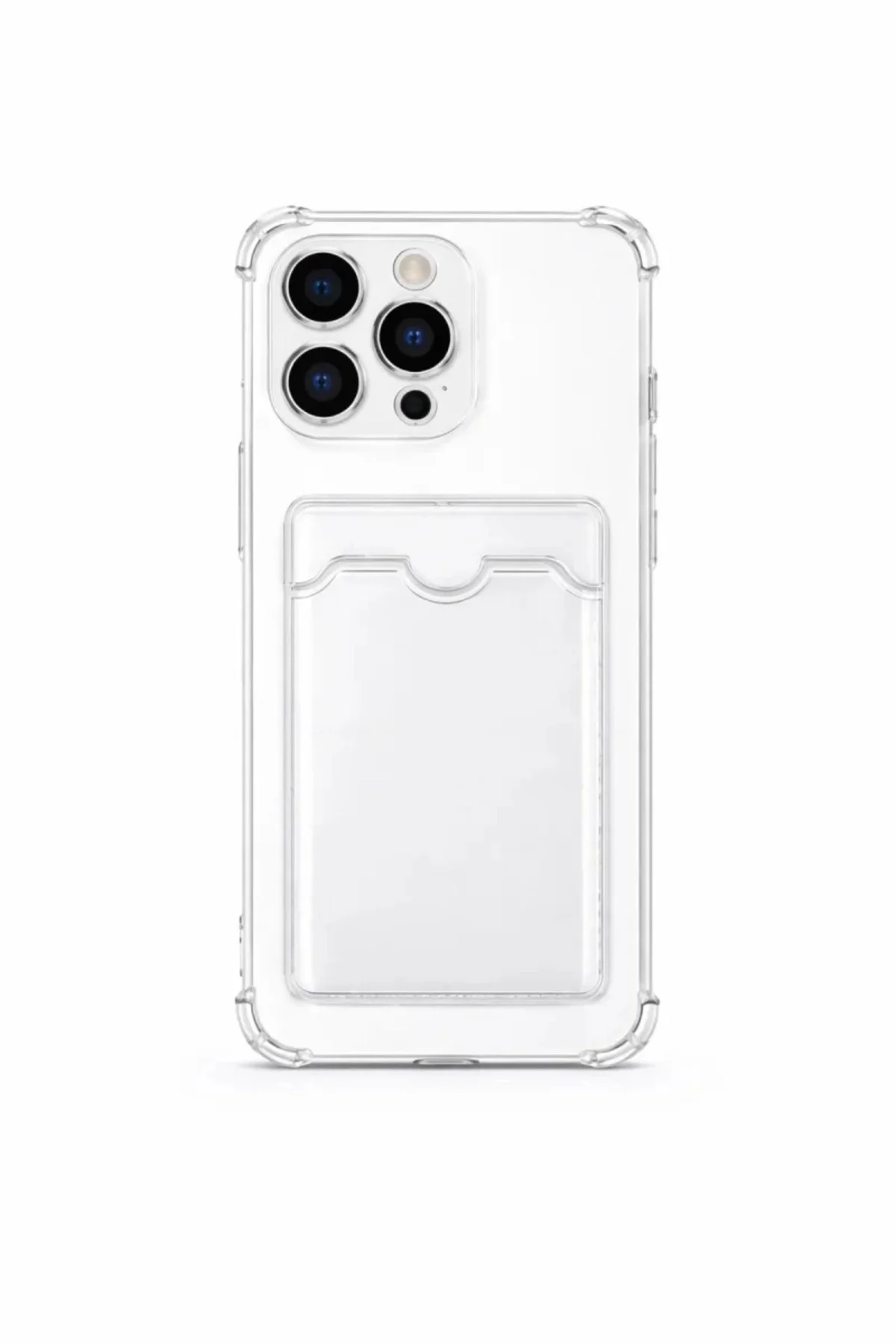 iPhone 16 Pro Kartlıklı Antişok Kılıf Şeffaf