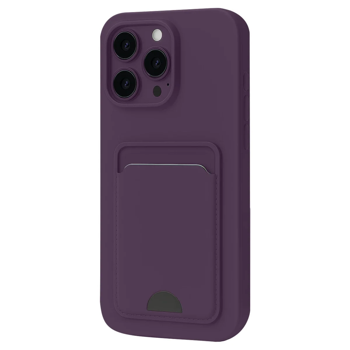 iPhone 16 Pro Kelvin Kartvizitli Silikon Kılıf - Derin Mor Premium Koruma